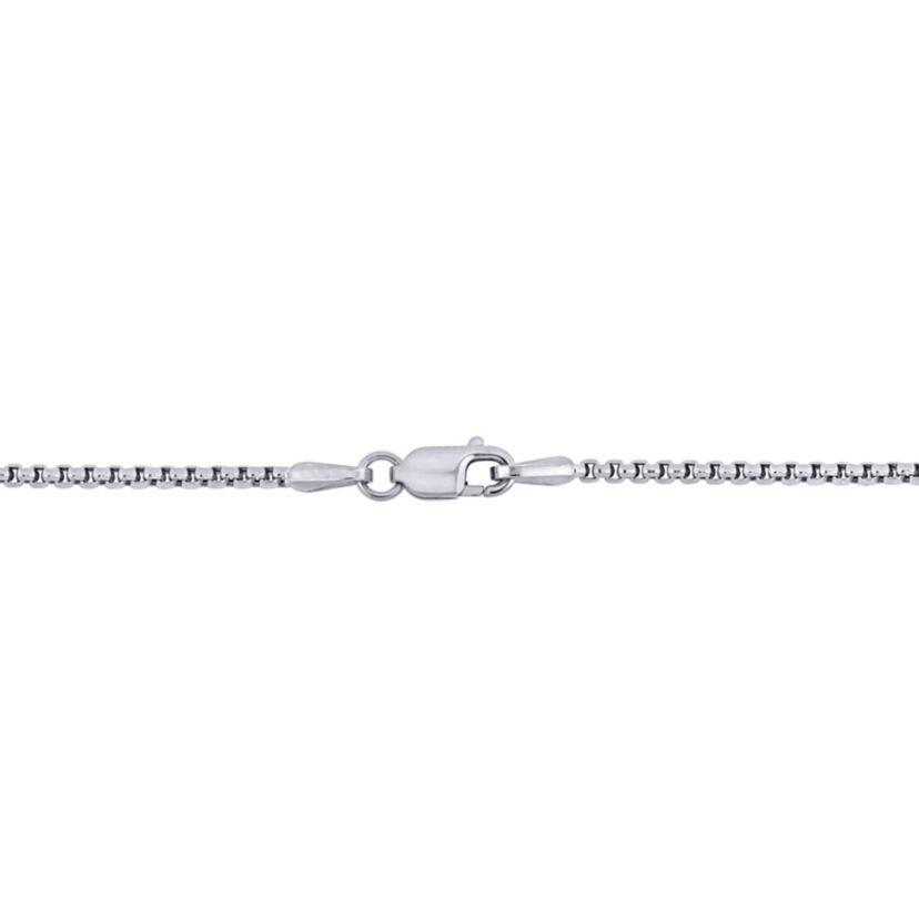 2-Piece Set of 1.6mm Box Link Chain Necklace and Bracelet in 10K White Gold, 20" & 7.5"