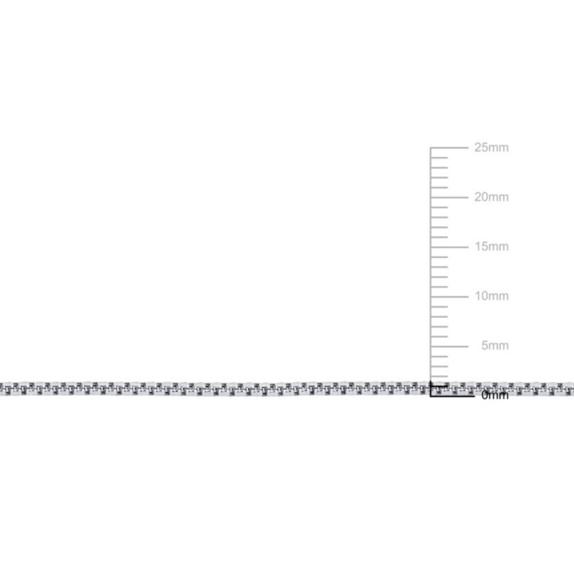 2-Piece Set of 1.6mm Box Link Chain Necklace and Bracelet in 10K White Gold, 20" & 7.5"