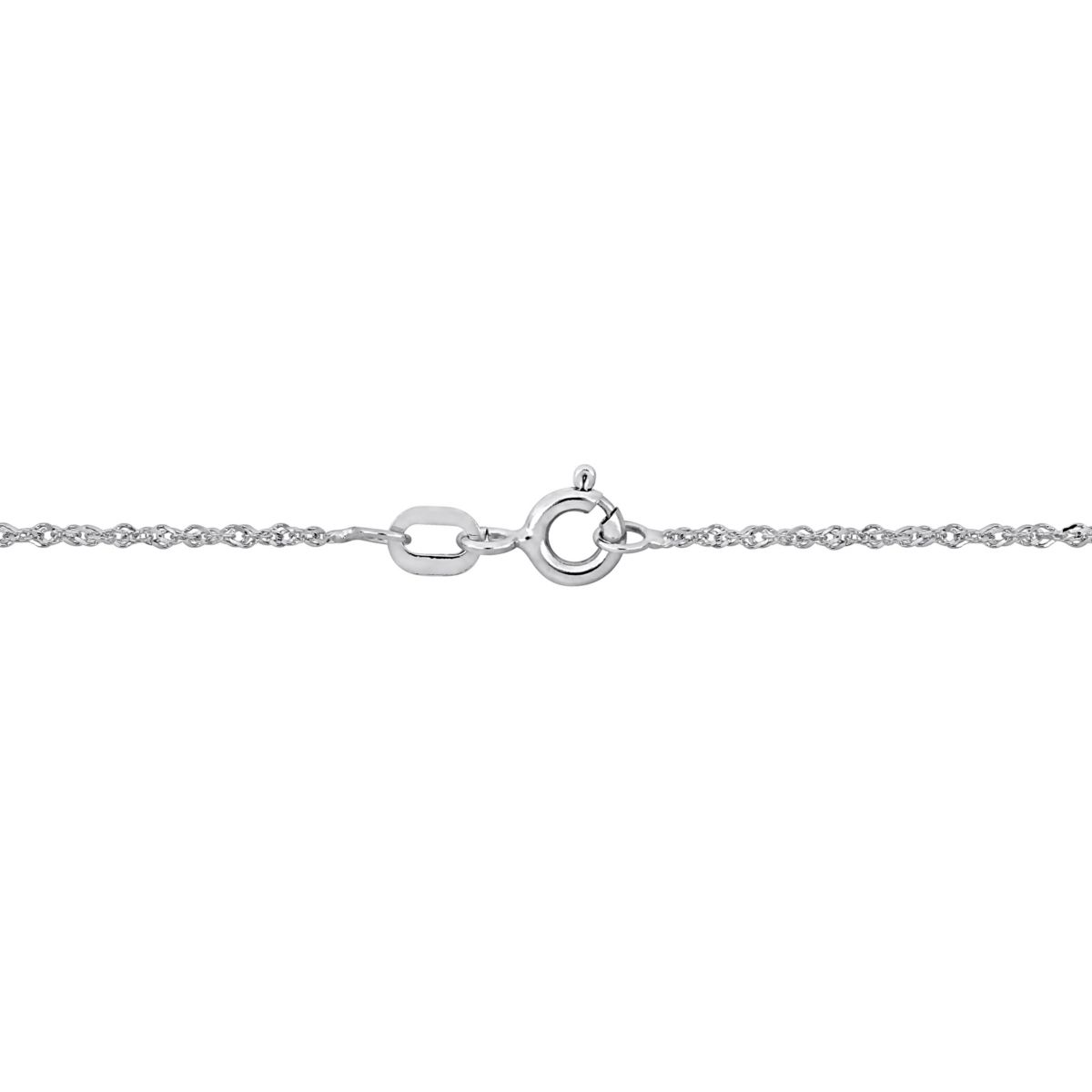 2-Piece Set of Mens 1.2mm Singapore Chain Necklace and Bracelet in 14K White Gold, 20" & 9"
