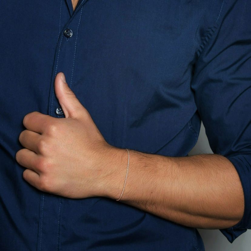 2-Piece Set of Mens 1.2mm Singapore Chain Necklace and Bracelet in 14K White Gold, 20" & 9"