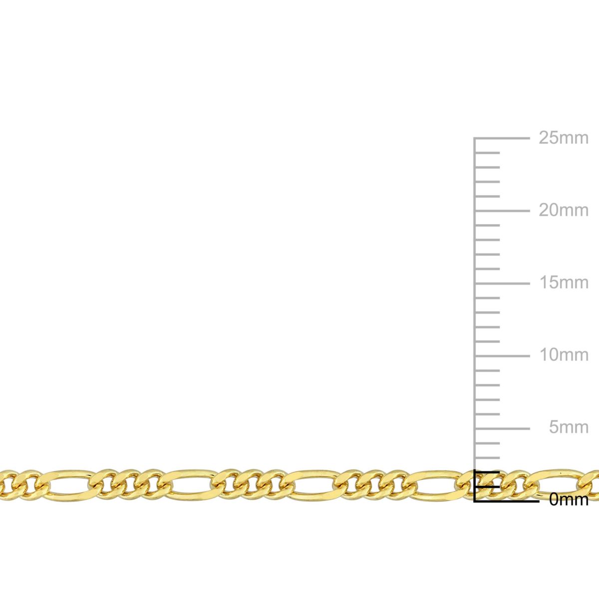 2-Pc Set of 2.2mm Figaro Chain Bracelet & Necklace in Yellow Plated Sterling Silver