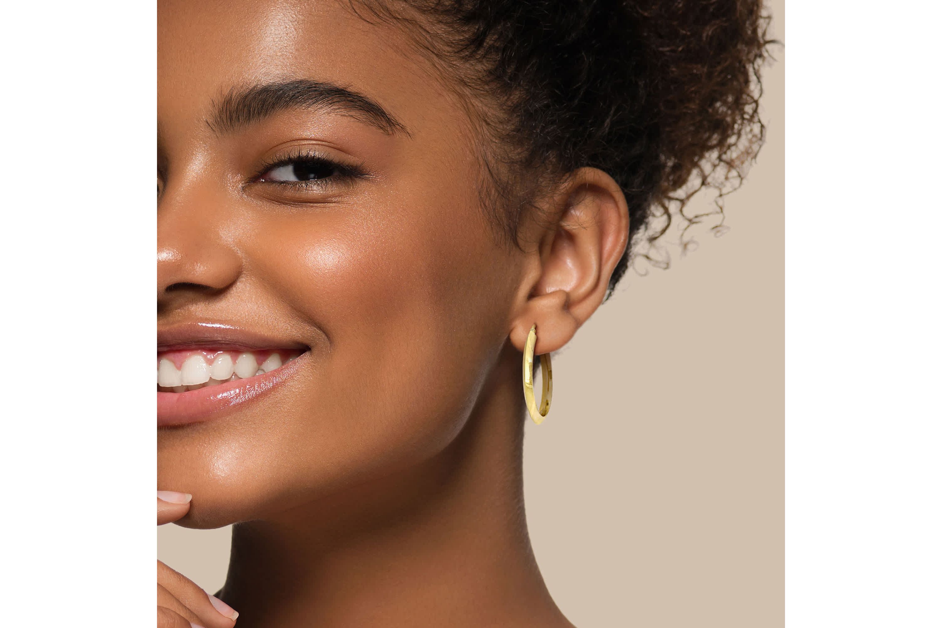 3-Pc Set of Hoop Earrings in Yellow Plated Sterling Silver
