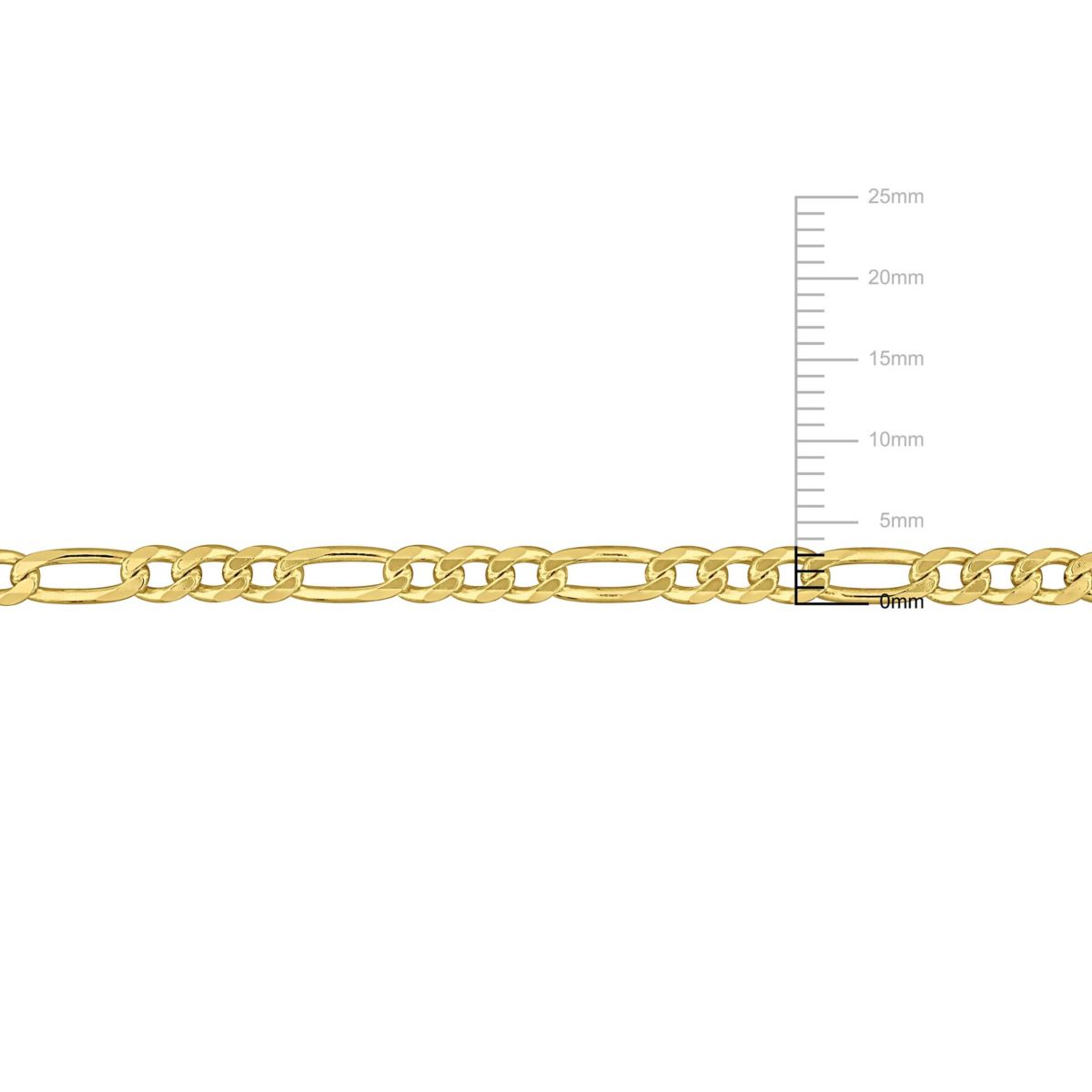 2-Pc Set of Mens 3.8mm Figaro Chain Necklace & Bracelet in Yellow Plated Sterling Silver