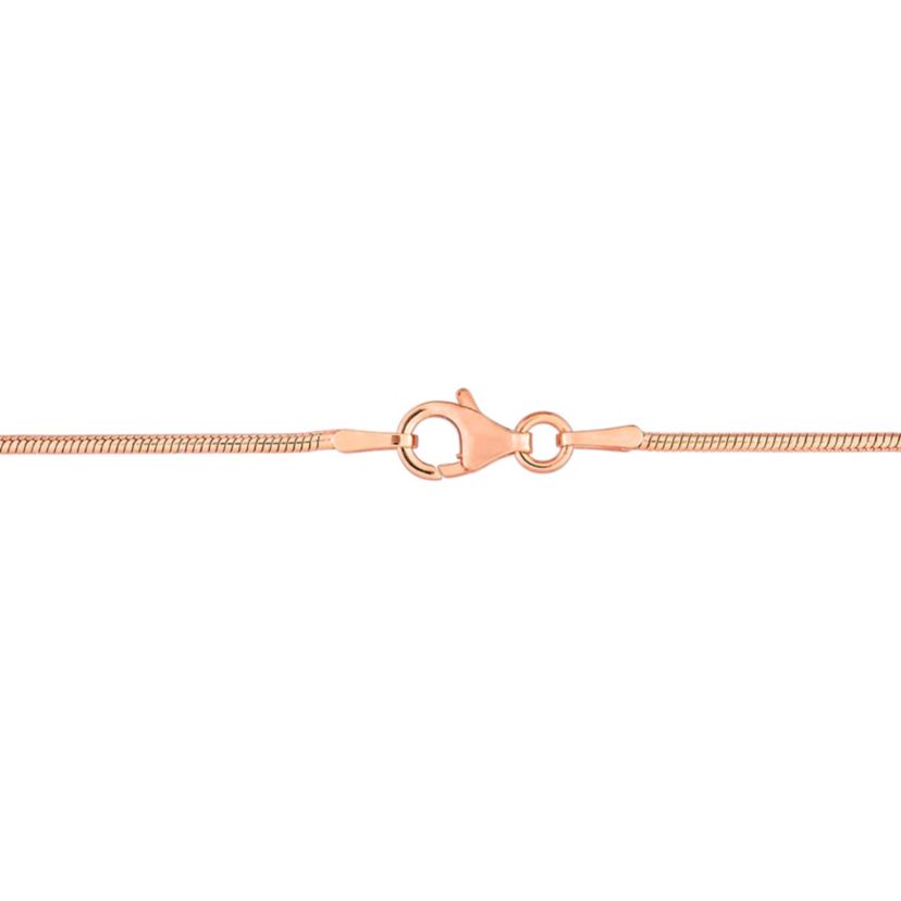 2-Pc Set of 1.2mm Snake Chain Necklace & Bracelet in Rose Plated Sterling Silver