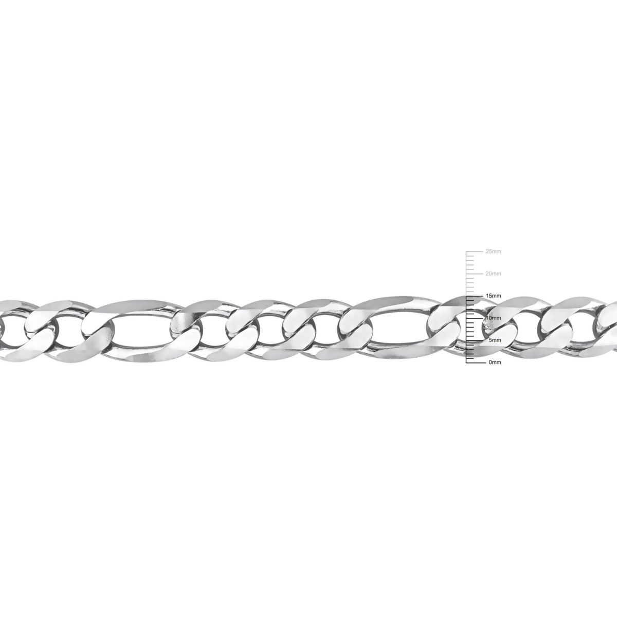 2-Pc Set of Mens 14.5mm Figaro Chain Necklace & Bracelet in Sterling Silver