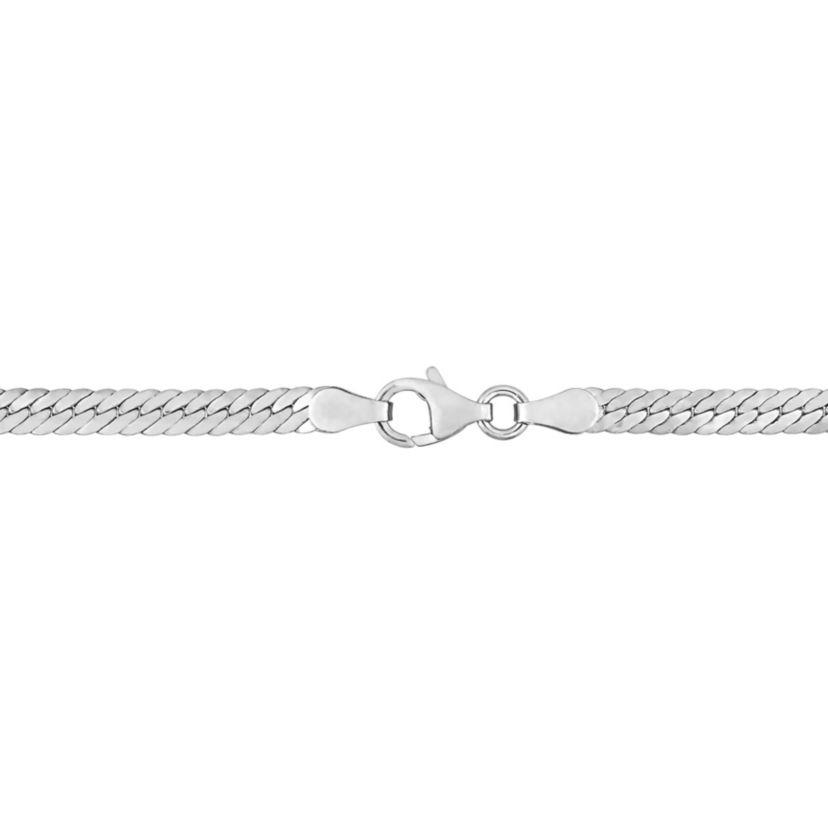 2-Pc of 3mm Herringbone Necklace & Bracelet in Sterling Silver