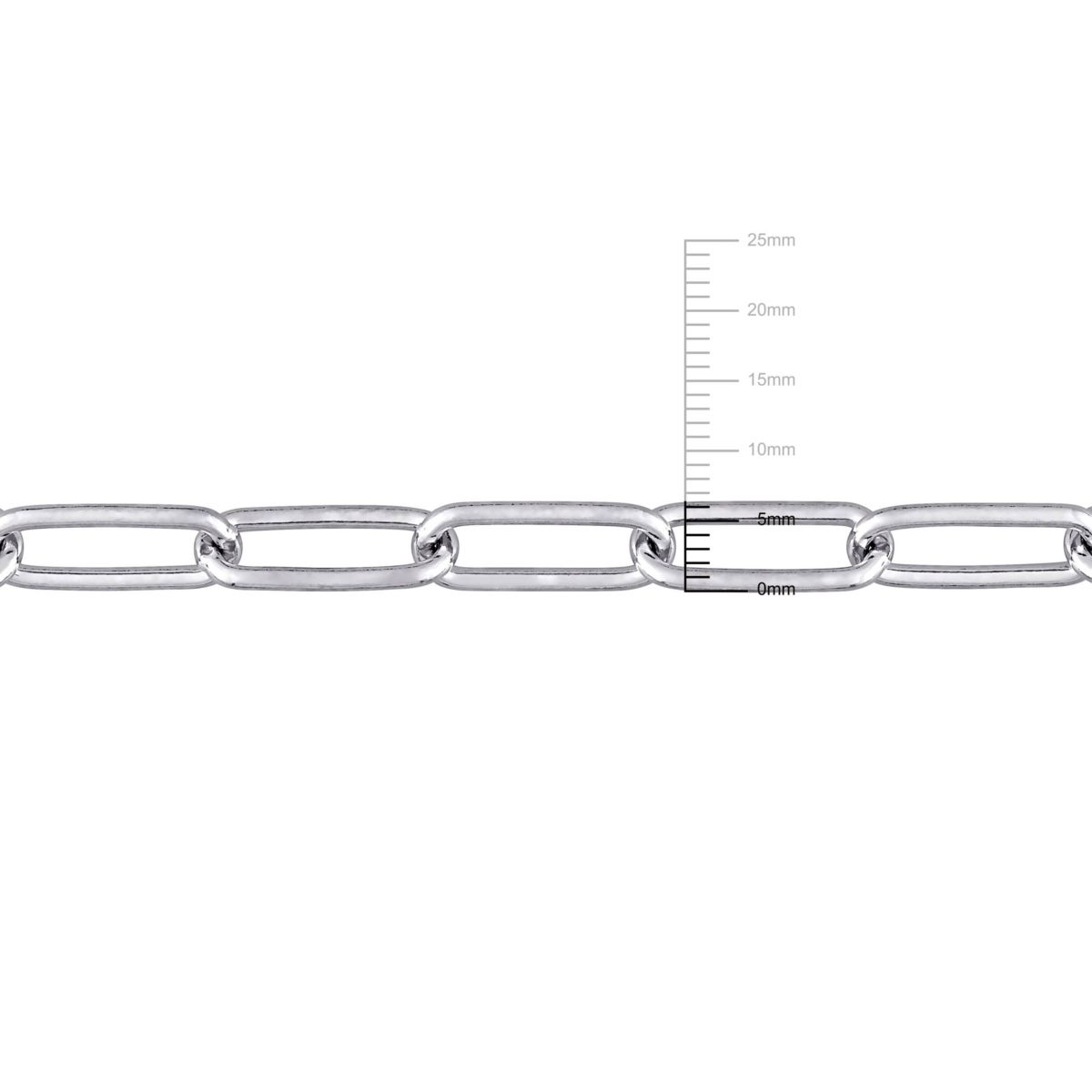 2-Pc Set of Mens 6mm Polished Paperclip Chain Necklace & Bracelet in Sterling Silver