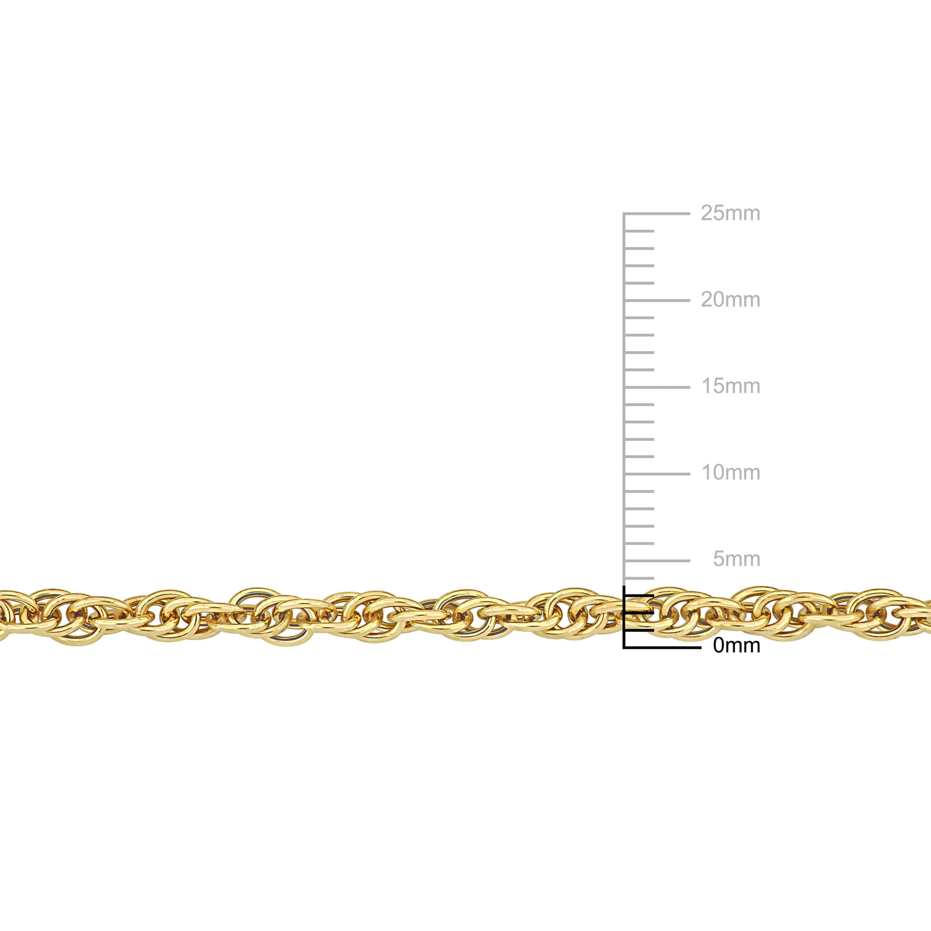 2-Pc Set of Mens 3.7mm Singapore Necklace & Bracelet in Yellow Plated Sterling Silver