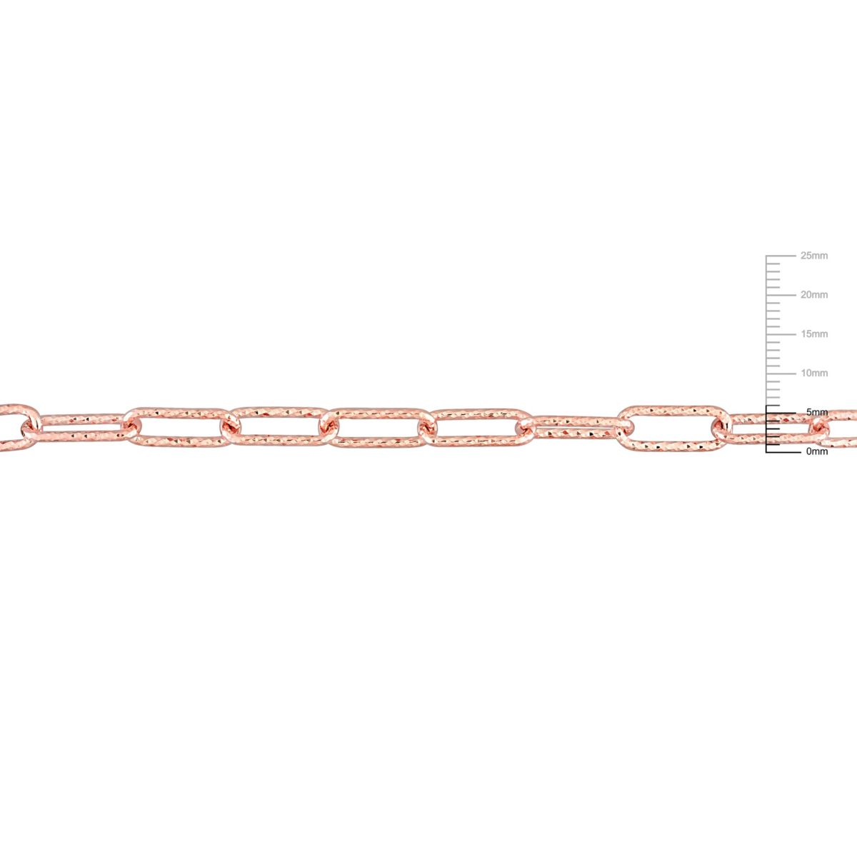 2-Pc Set of 6mm Oval Link Necklace & Bracelet in Rose Plated Sterling Silver