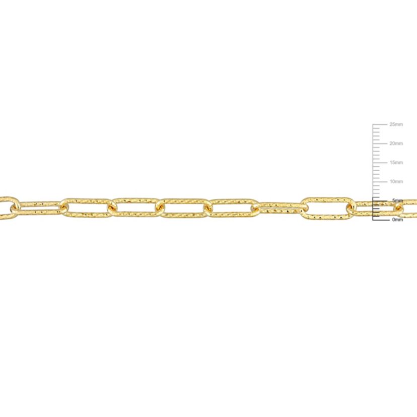 2-Pc Set of 6mm Oval Link Necklace & Bracelet in Yellow Plated Sterling Silver