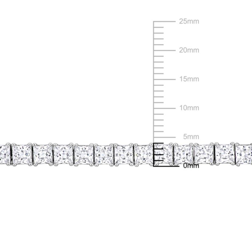 Lab Created 2-Pc Set of Mens Created White Sapphire Tennis Necklace & Bracelet in Sterling Silver