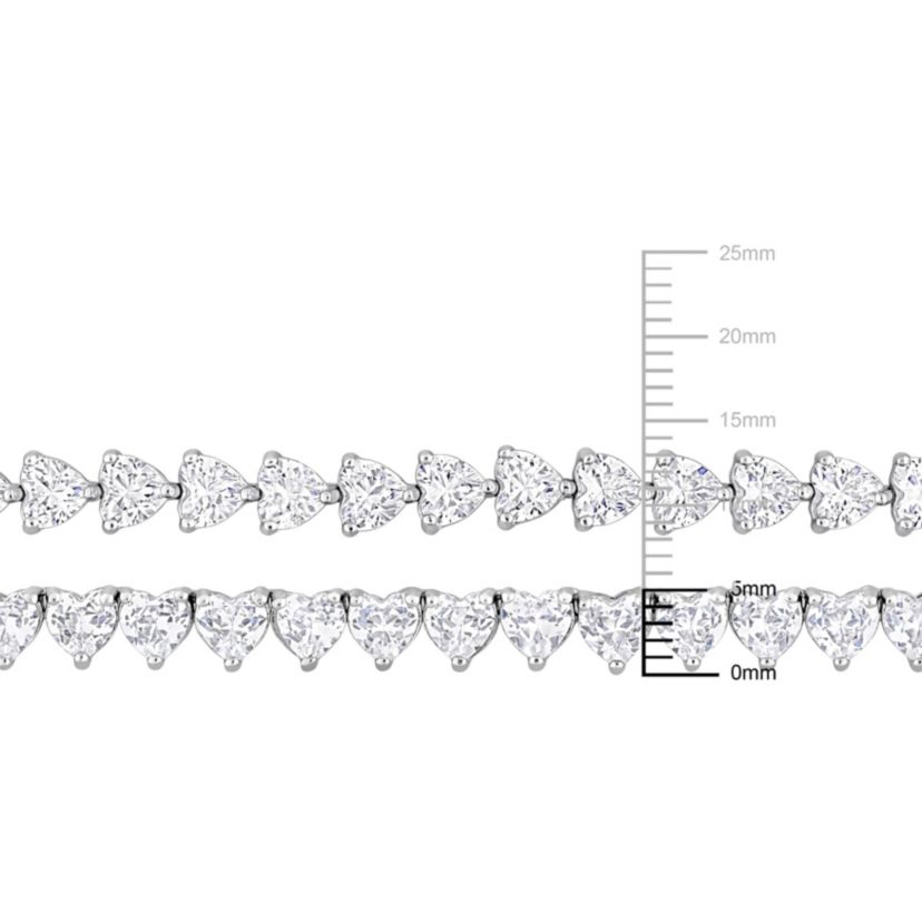 Lab Created 2-Piece Set of Created White Sapphire Tennis Necklace & Bracelet in Sterling Silver