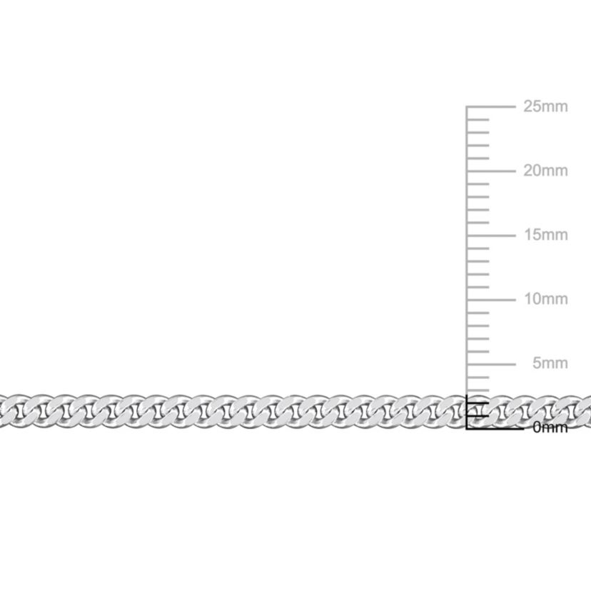 2.65mm Curb Link Necklace in Sterling Silver