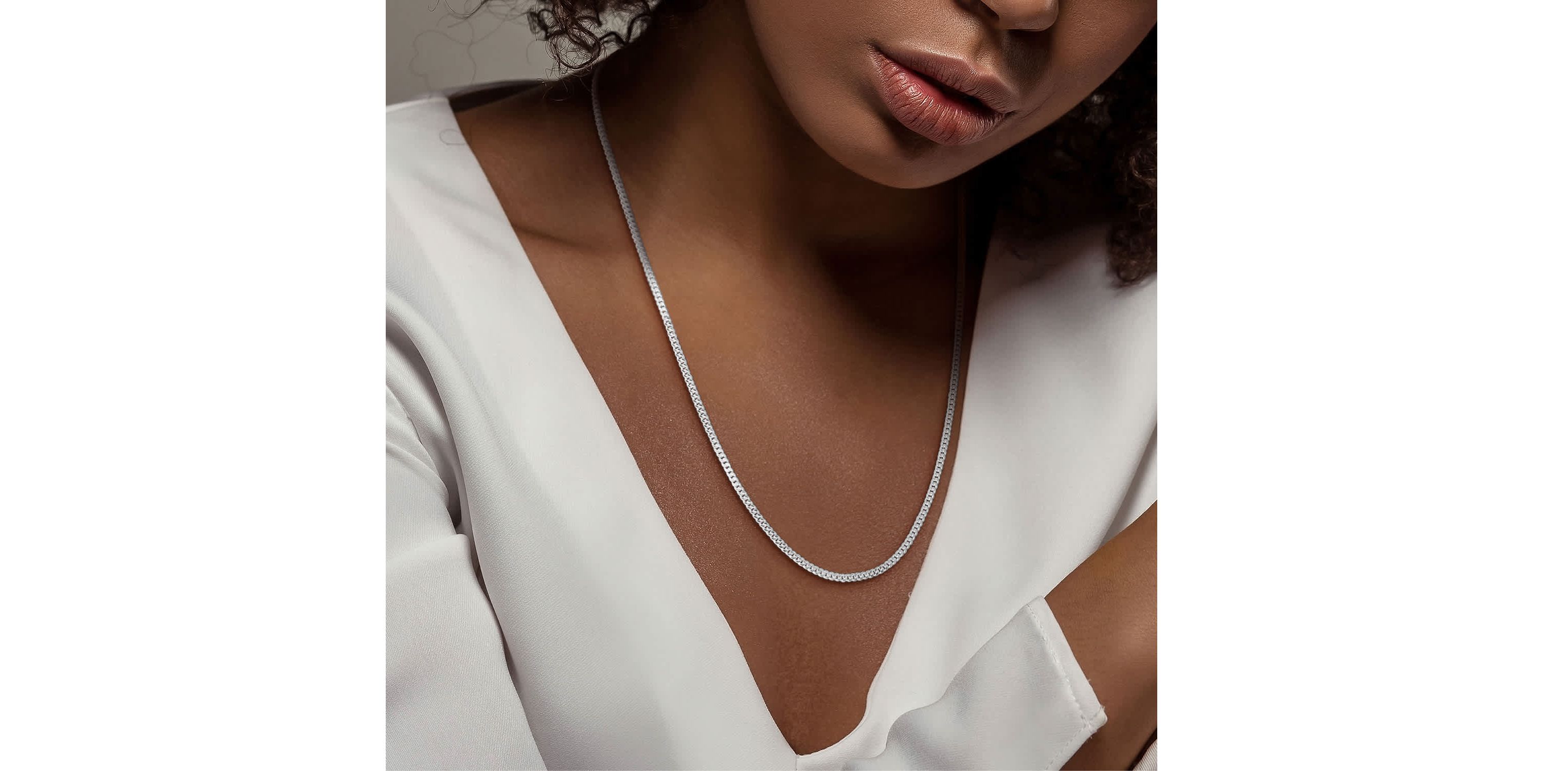 2.65mm Curb Link Necklace in Sterling Silver
