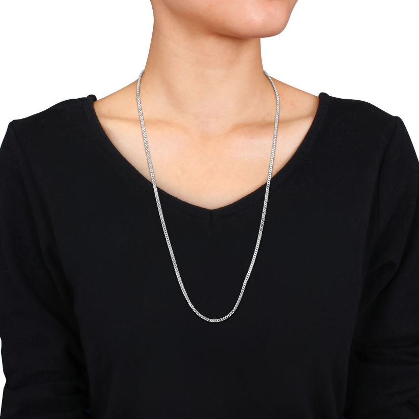 2.65mm Curb Link Necklace in Sterling Silver
