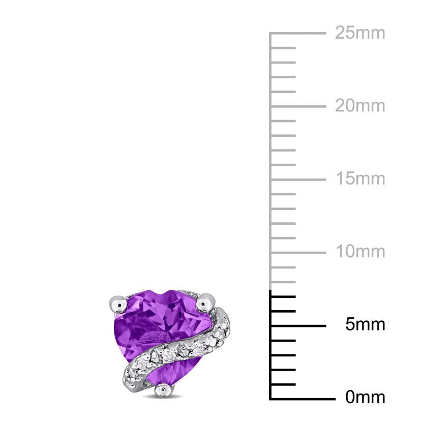 Amethyst Fashion Post Earrings in Sterling Silver