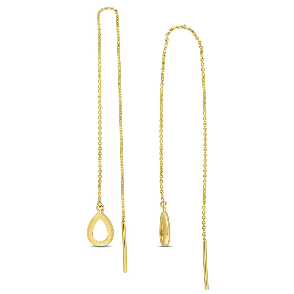 5.7mm Charm Threader Earrings in 10k Yellow Gold