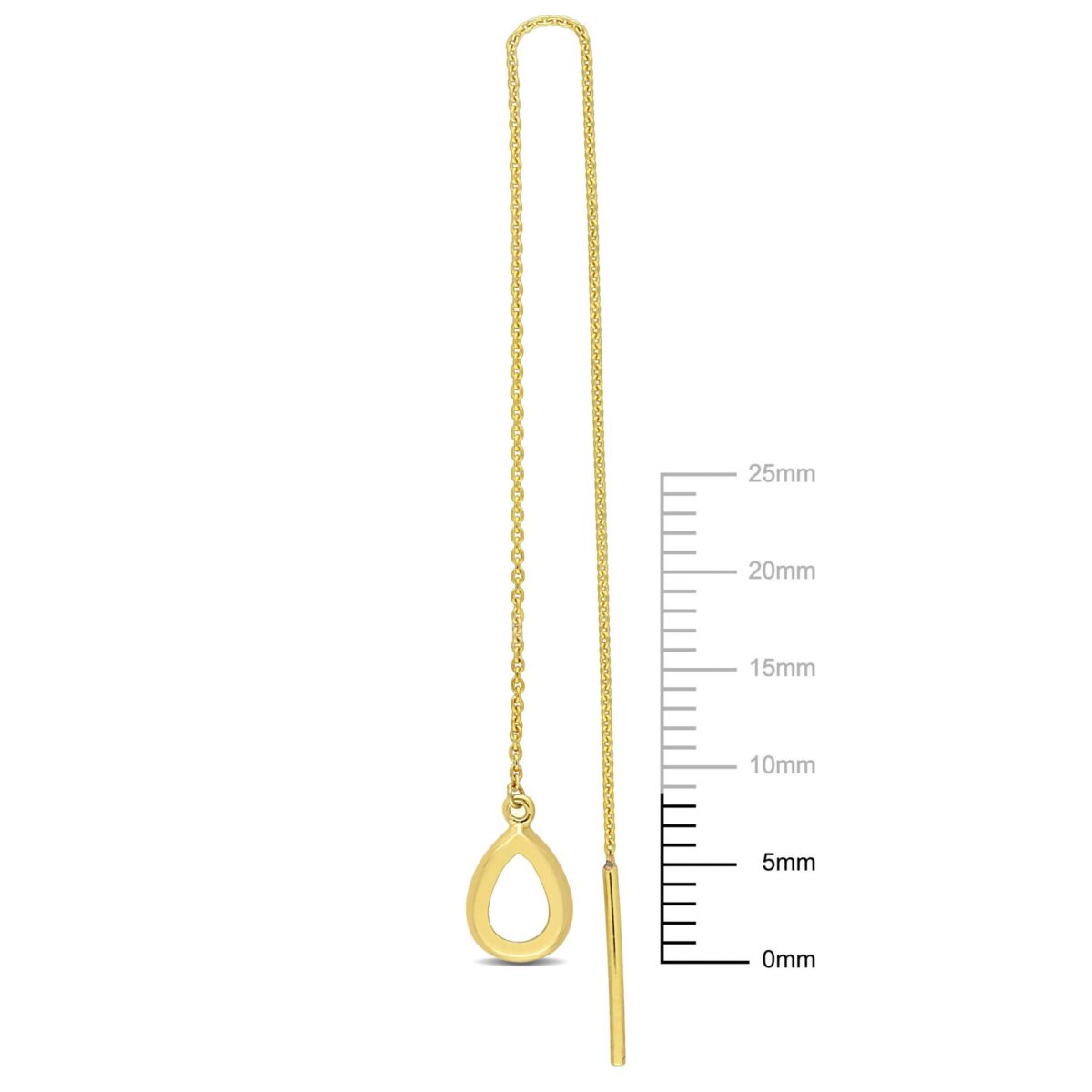 5.7mm Charm Threader Earrings in 10k Yellow Gold