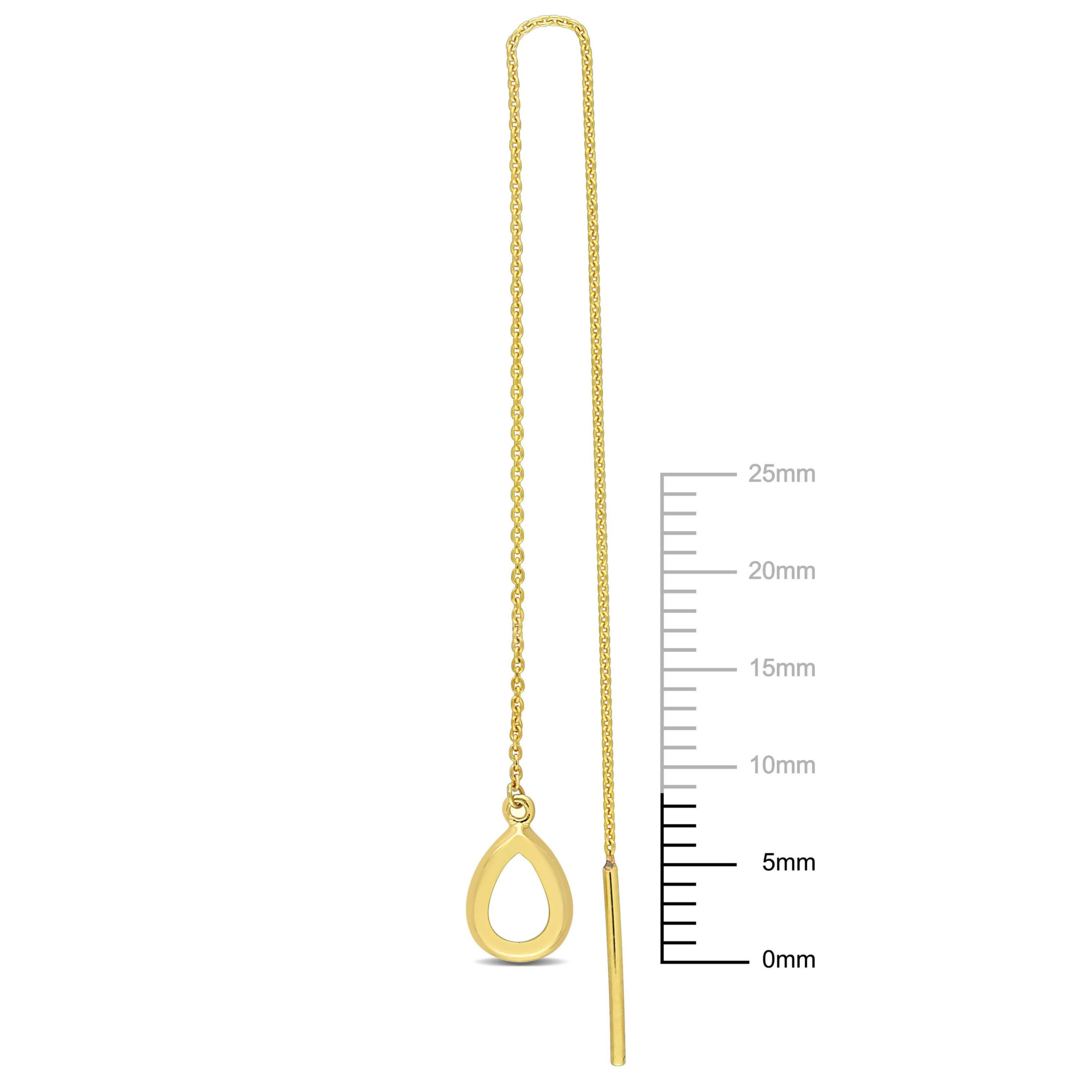 5.7mm Charm Threader Earrings in 10k Yellow Gold