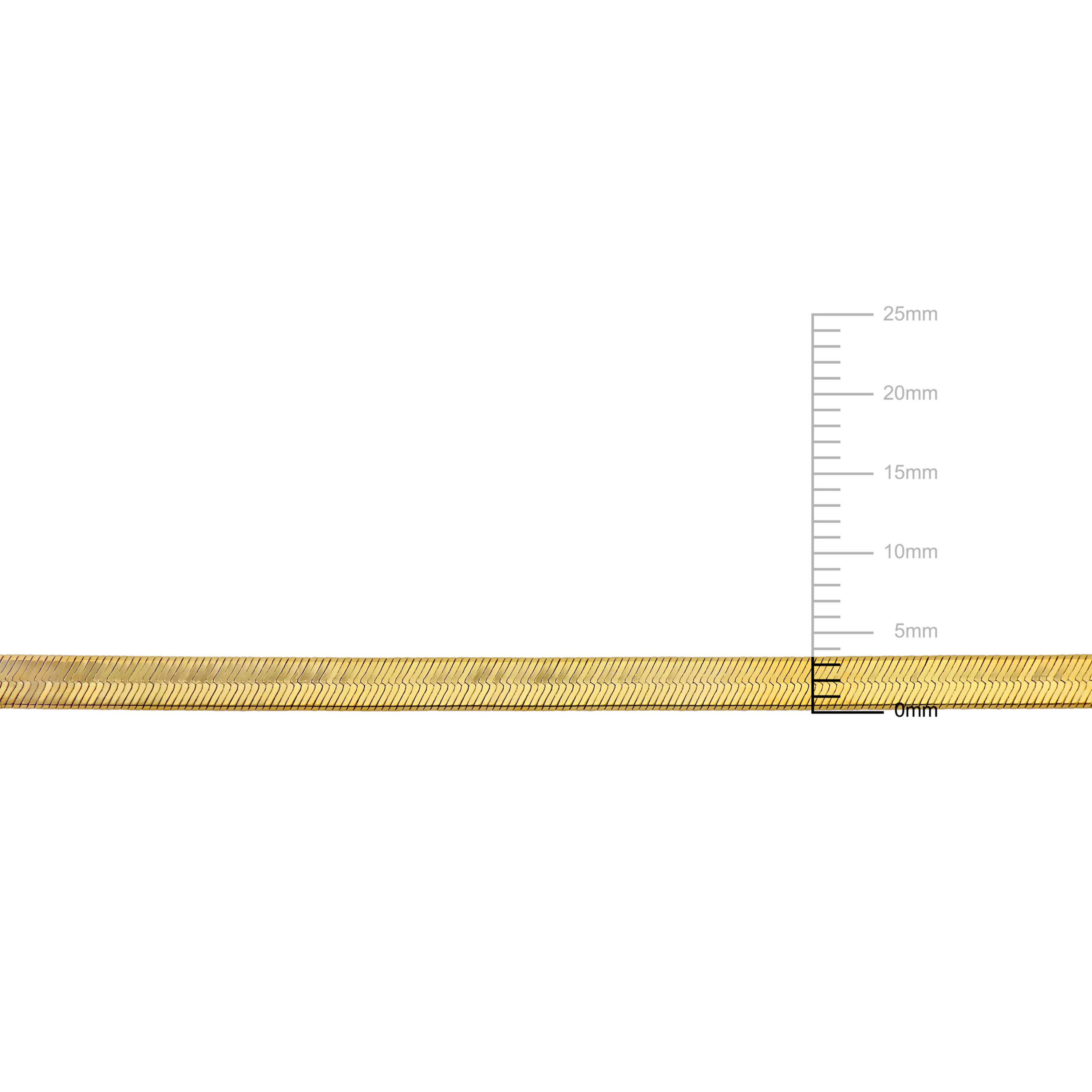 3.5mm Flex Herringbone Chain Anklet in 10k Yellow Gold, 9 in