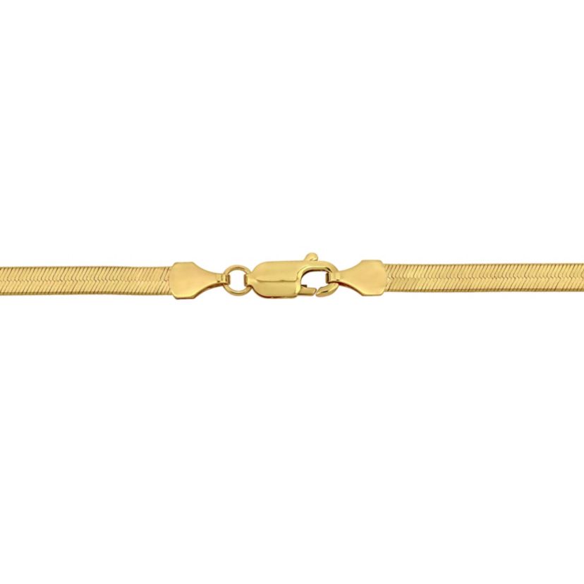 3.5mm Flex Herringbone Chain Anklet in 10k Yellow Gold, 9 in