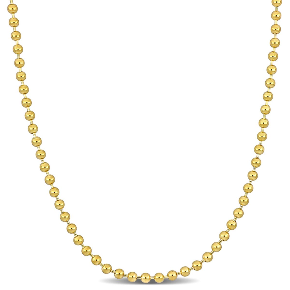 2mm Ball Bead Necklace in 14k Yellow Gold, 18 in.