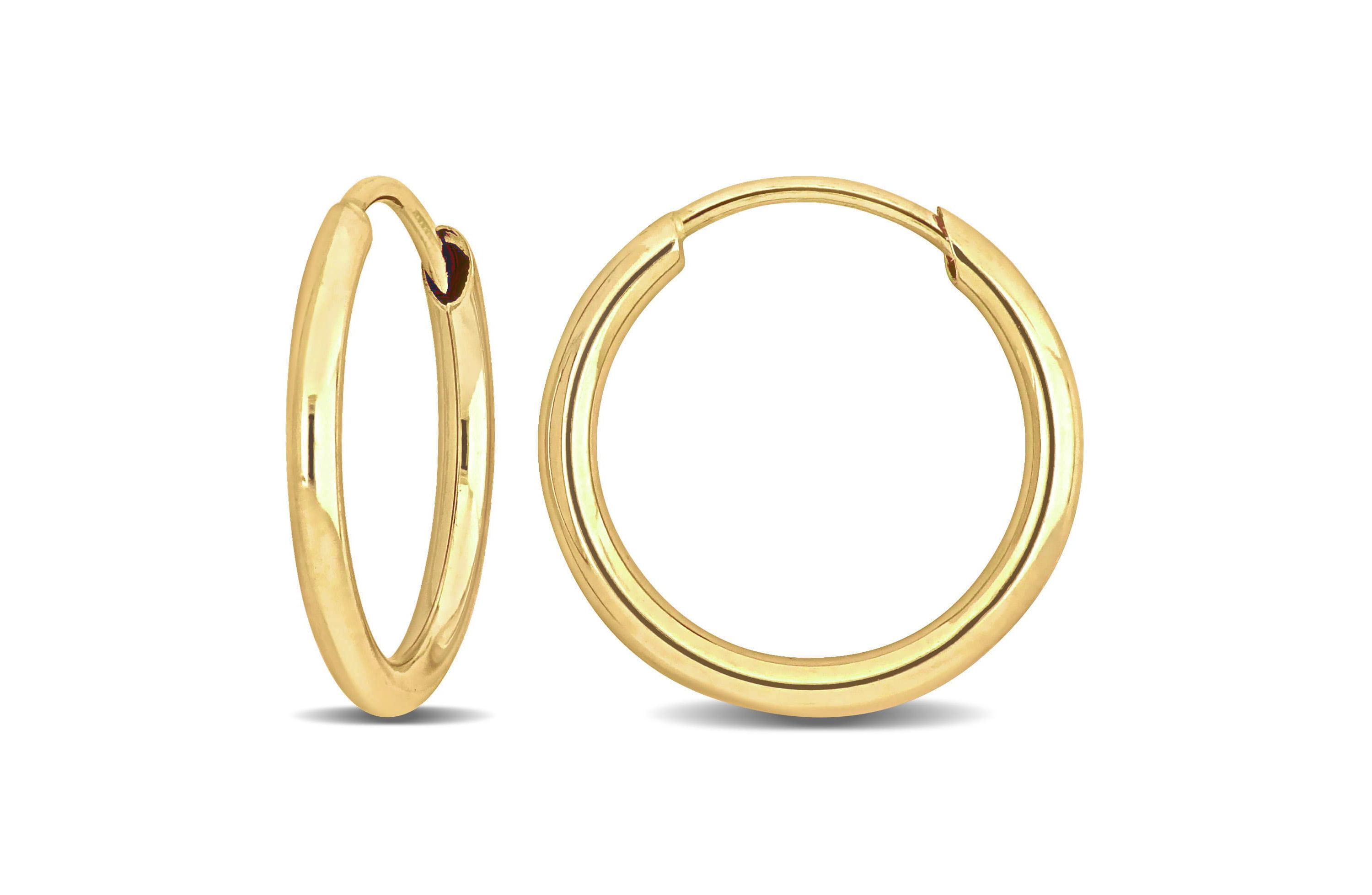 13mm Hoop Earrings in 14k Yellow Gold