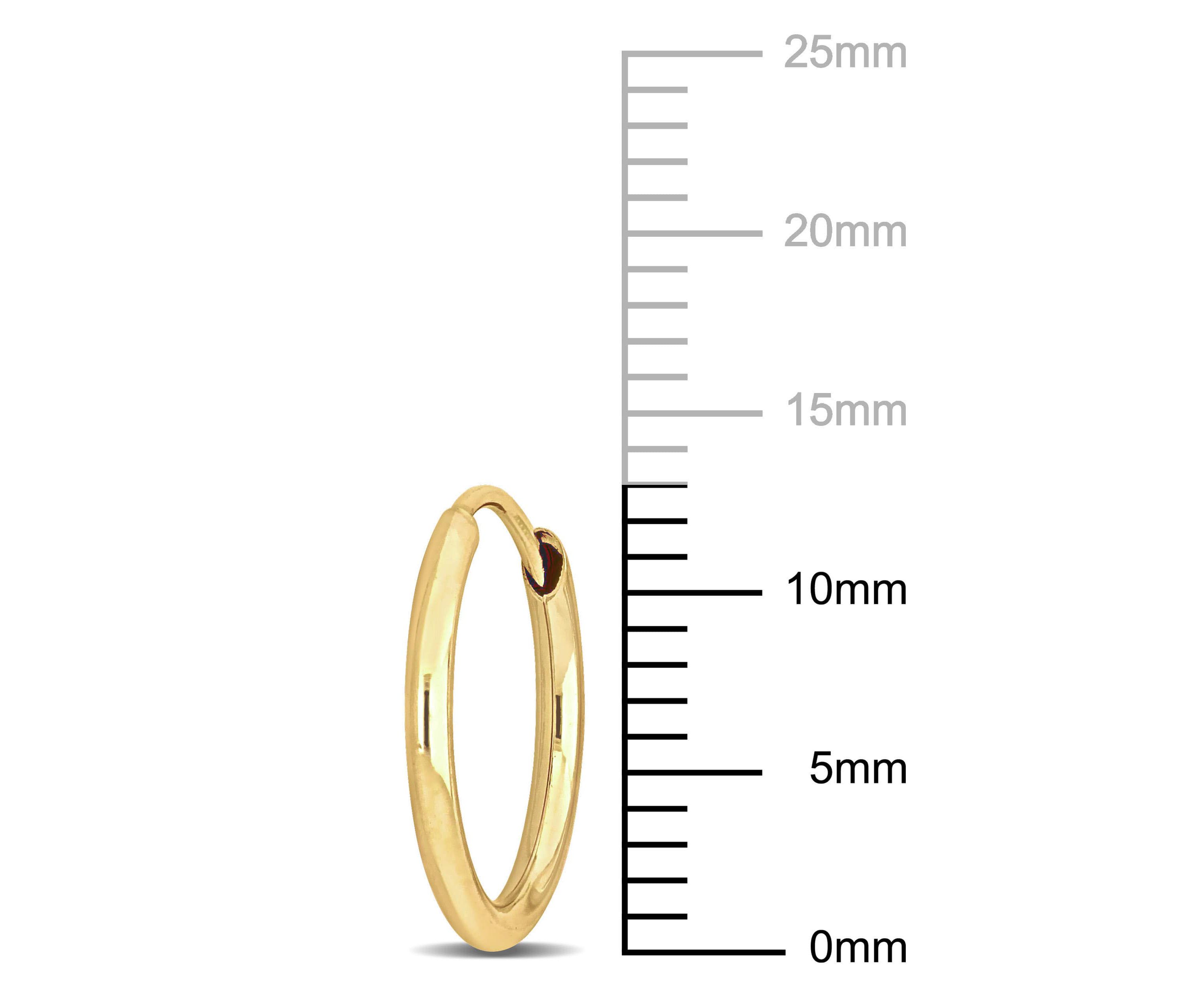 13mm Hoop Earrings in 14k Yellow Gold
