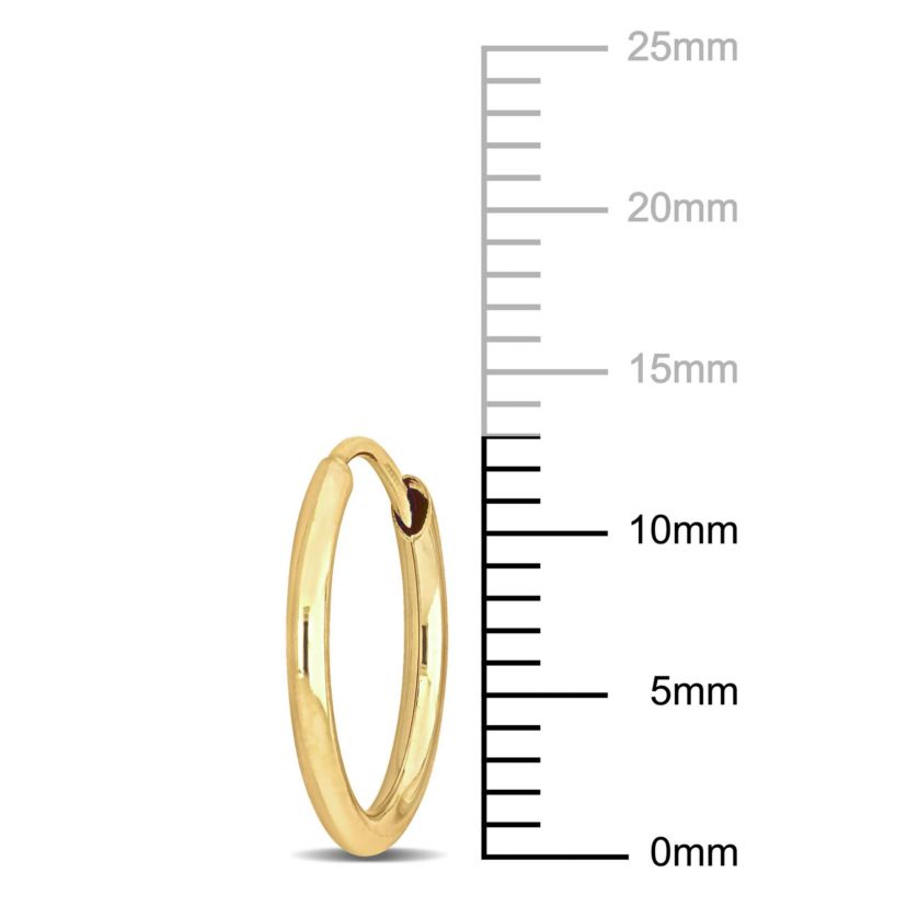 13mm Hoop Earrings in 14k Yellow Gold