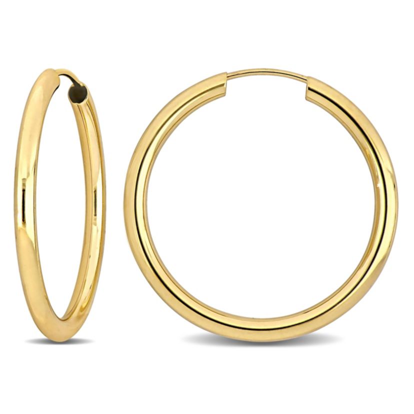 25mm Hoop Earrings in 14k Yellow Gold