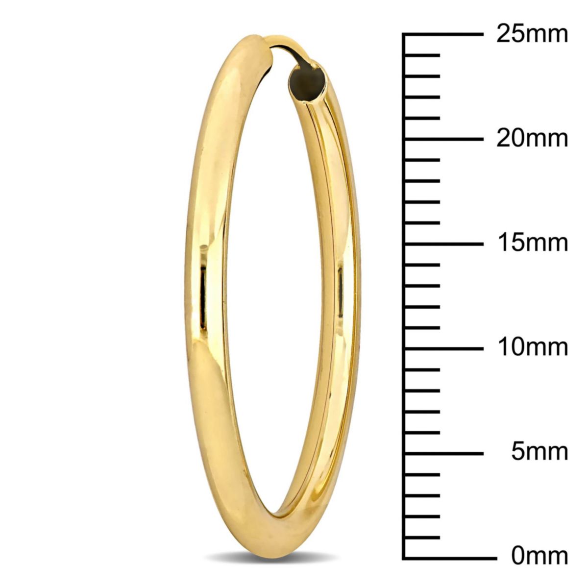 25mm Hoop Earrings in 14k Yellow Gold
