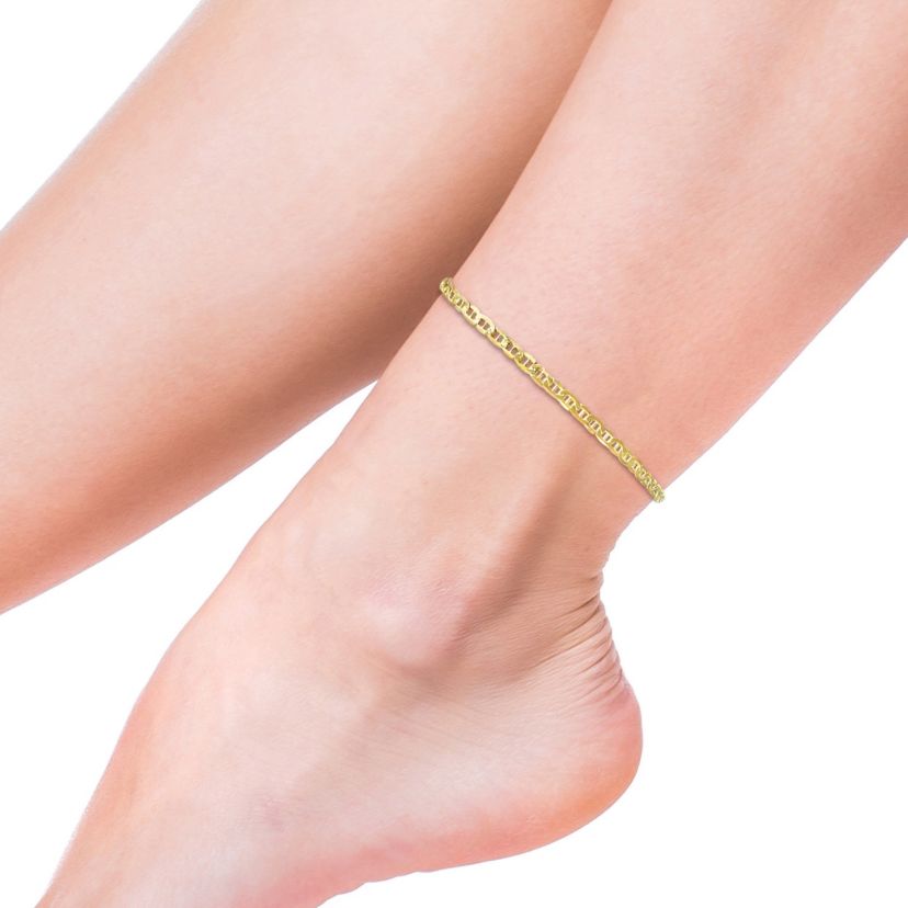 3.3mm Marine Link Bracelet in 10k Yellow Gold, 10 in