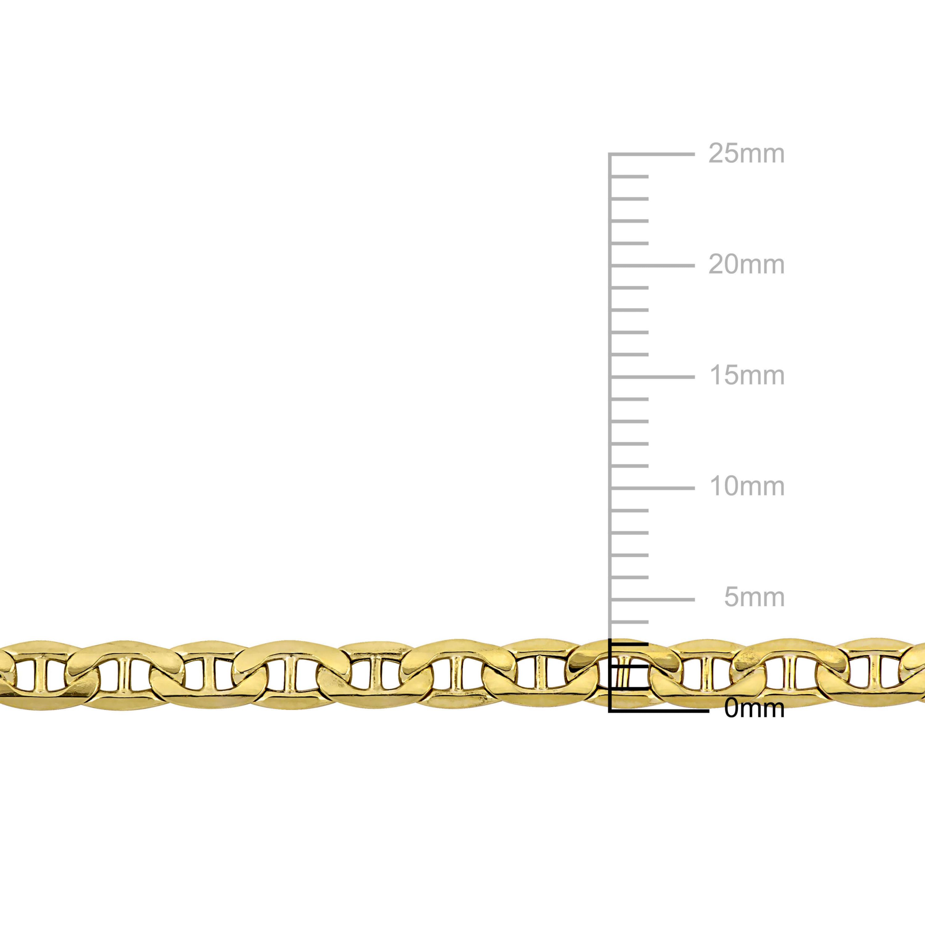 3.3mm Marine Link Bracelet in 10k Yellow Gold, 10 in