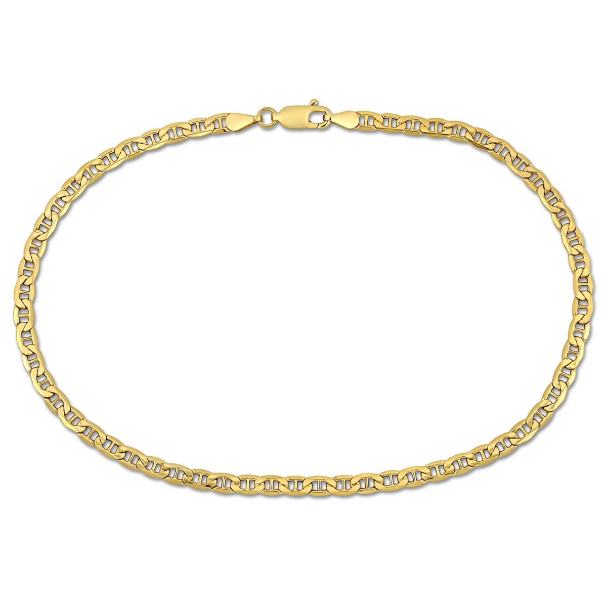 3.3mm Marine Link Anklet in 10k Yellow Gold, 10 in.