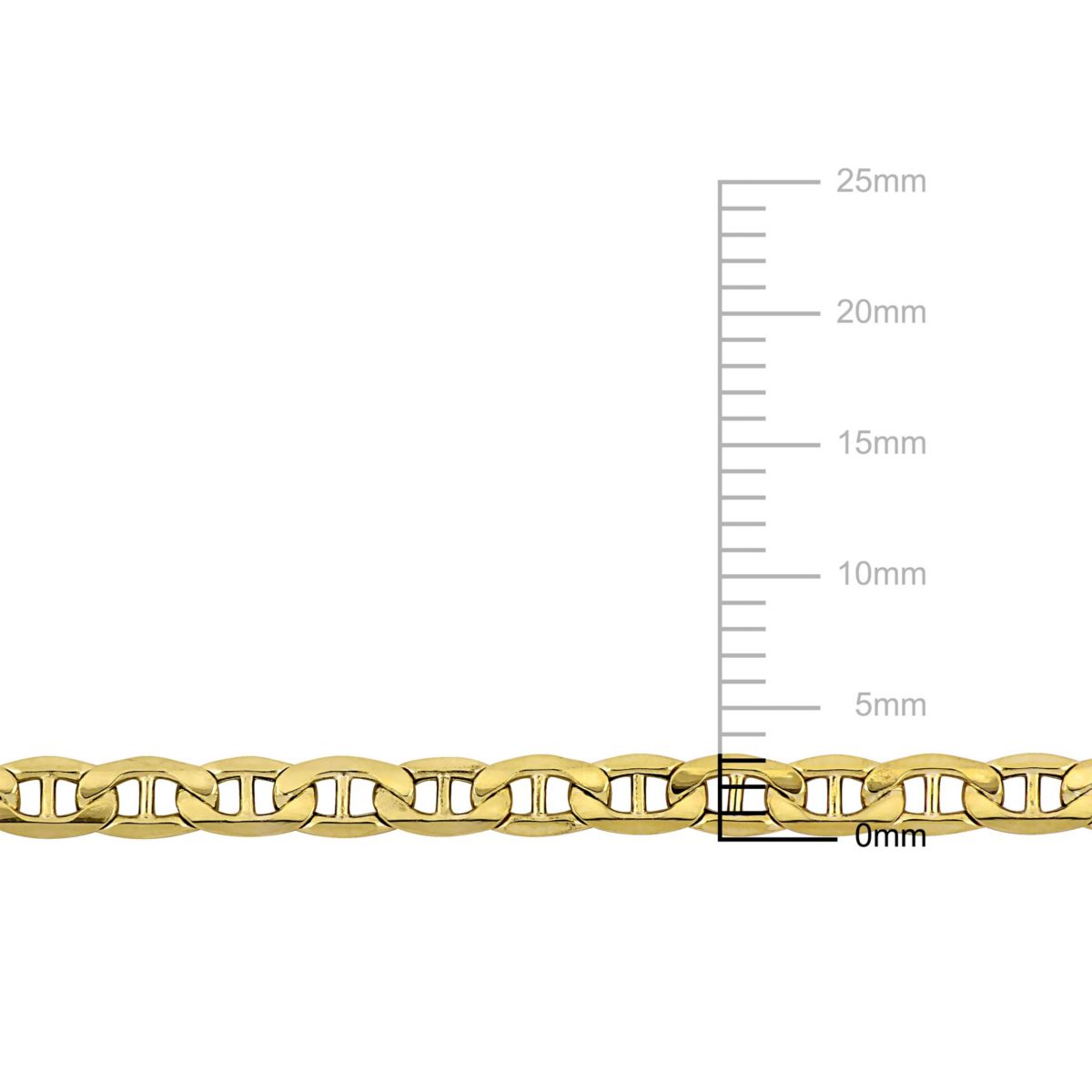 3.3mm Marine Link Anklet in 10k Yellow Gold, 10 in.