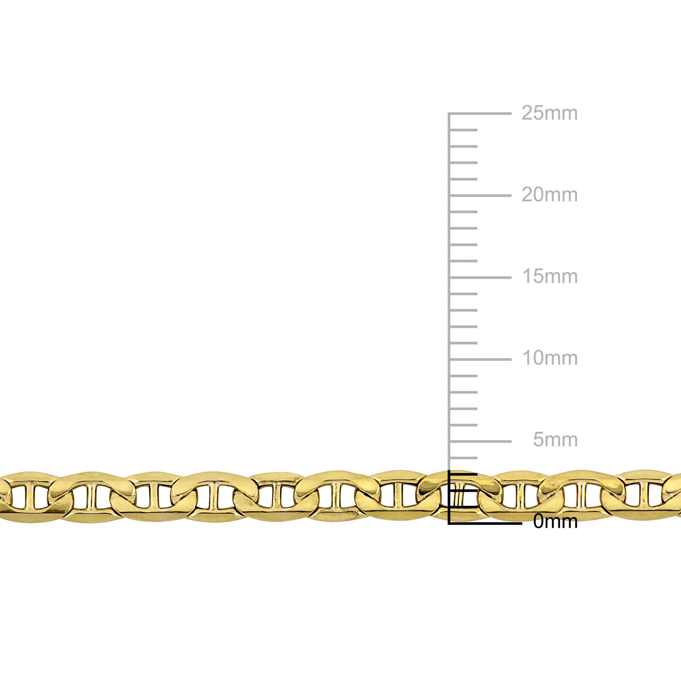3.3mm Marine Link Anklet in 10k Yellow Gold, 10 in.