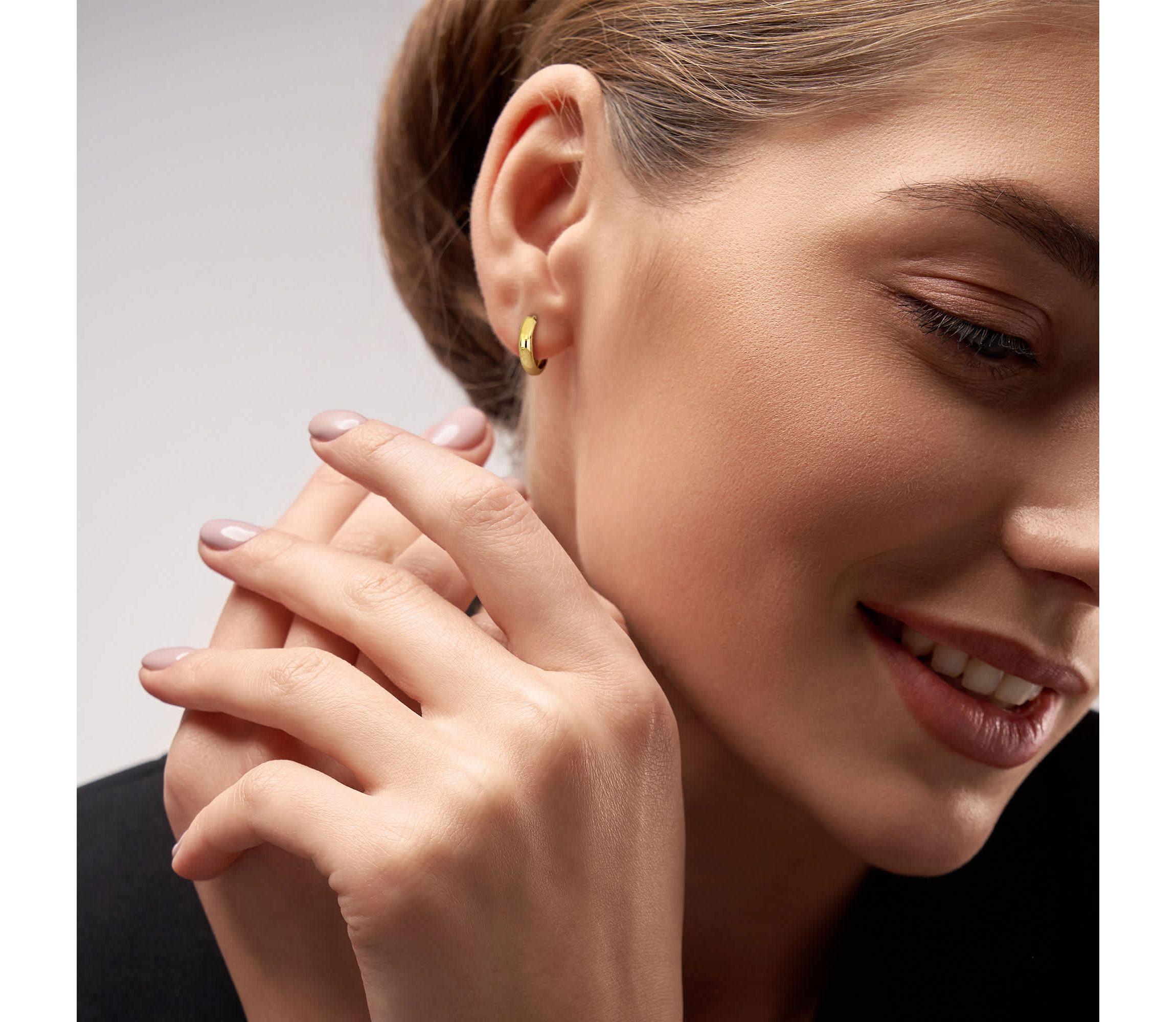 3mm Mini Hoop Earrings in 14k Yellow Gold