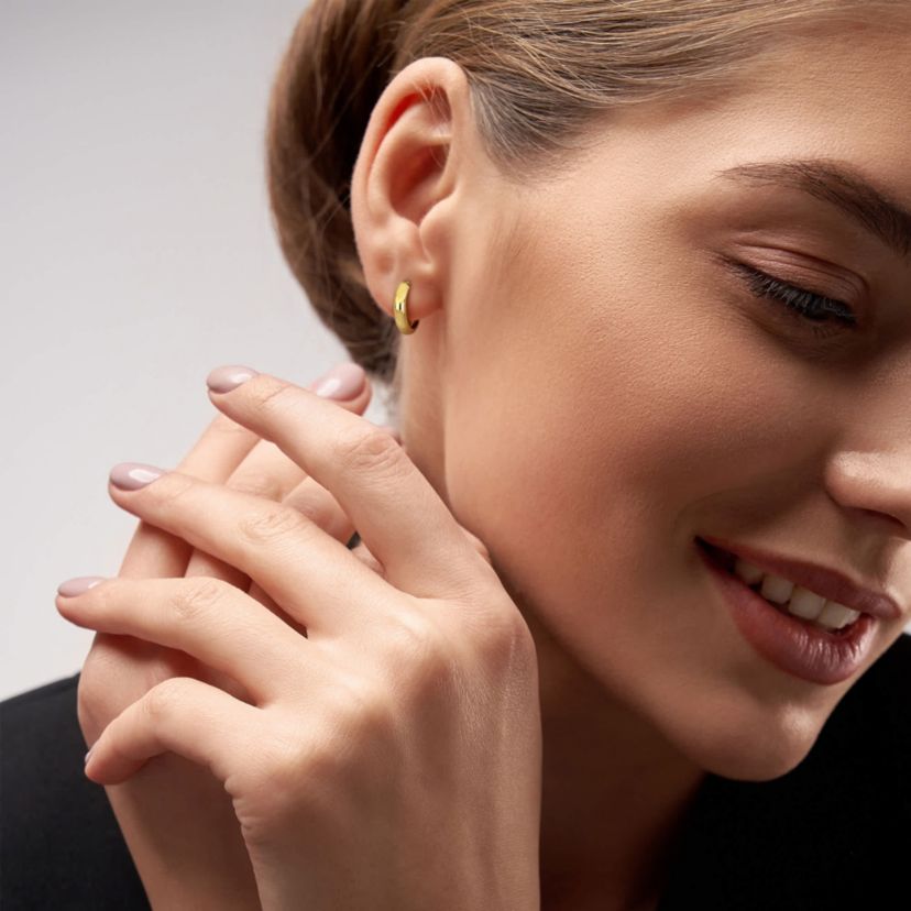 3mm Mini Hoop Earrings in 14k Yellow Gold