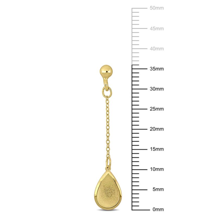 6.7mm Teardrop Earrings in 14k Yellow Gold