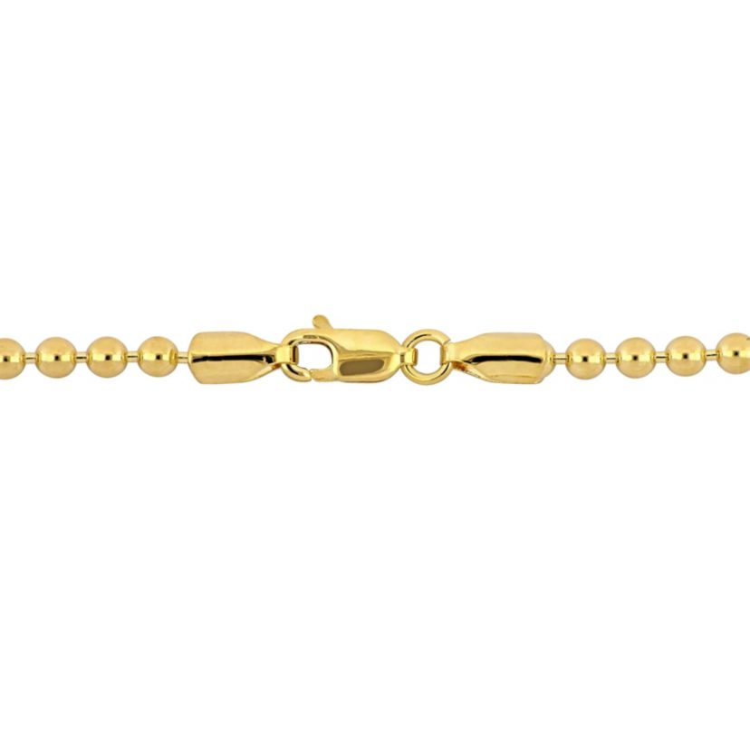 3mm Ball Bead Bracelet in 14k Yellow Gold, 7 in