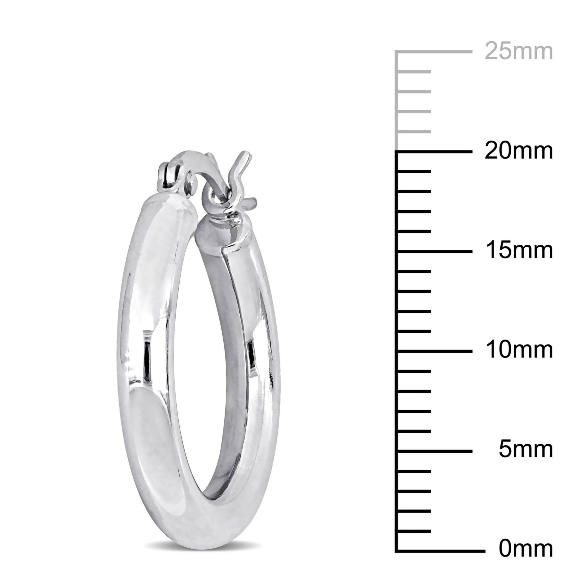 3mm Hoop Earrings in 10k White Gold