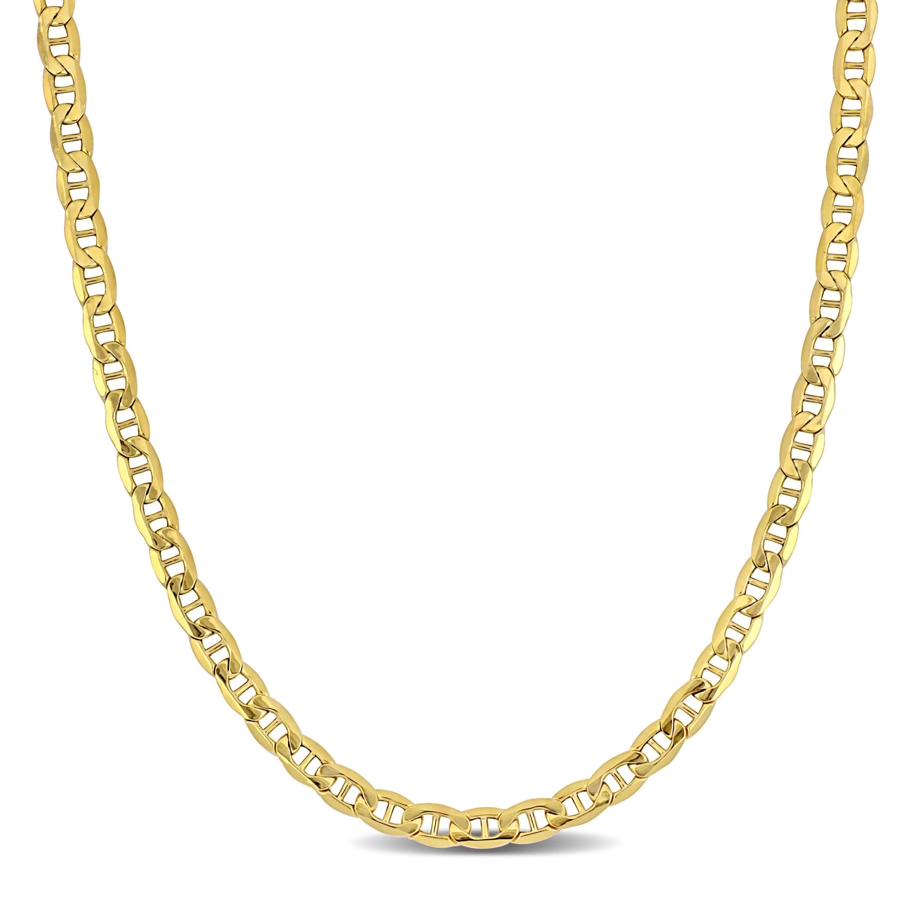 3.3mm Mariner Link Necklace in 10k Yellow Gold, 18 in