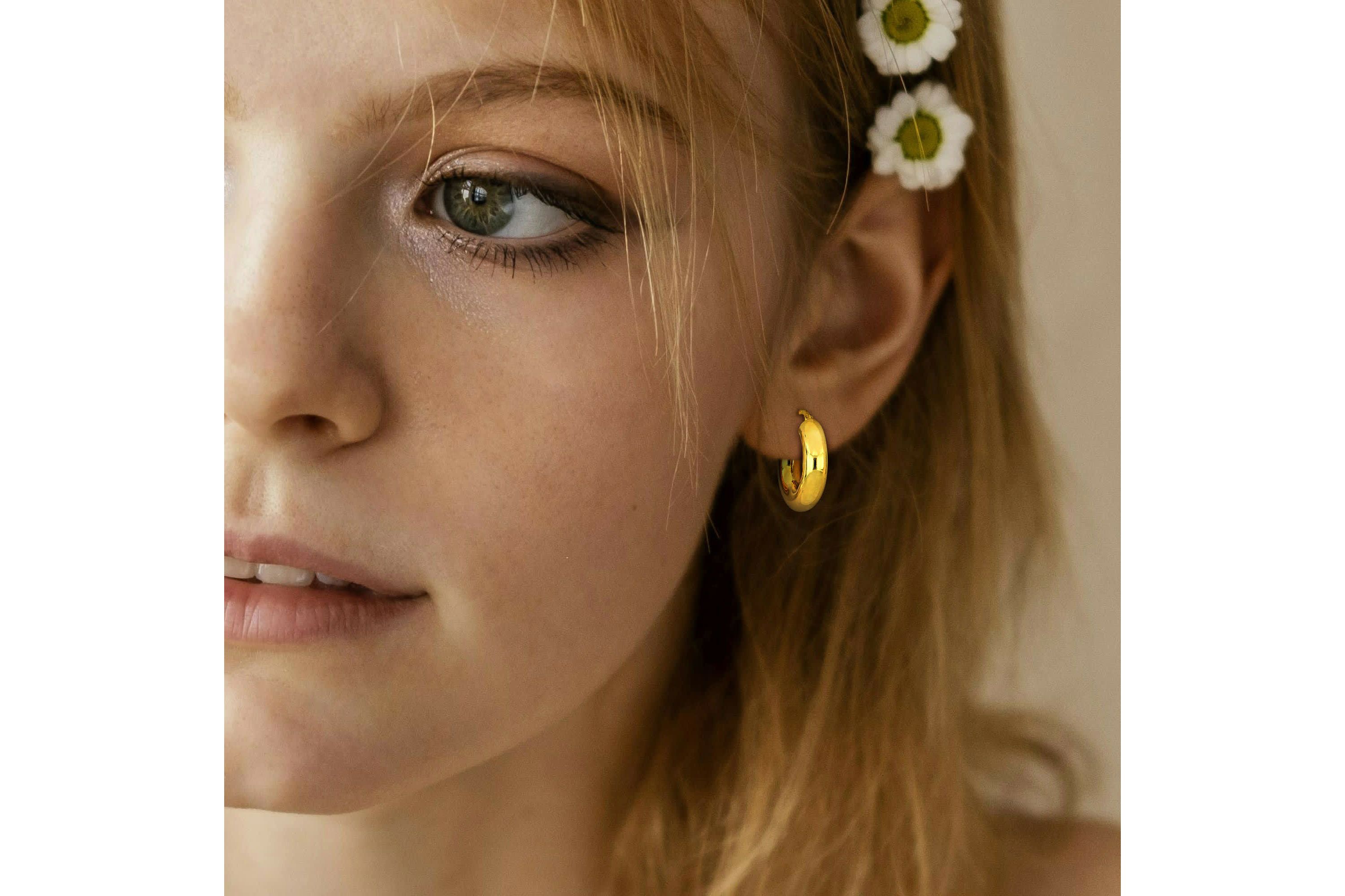 5mm Hoop Earrings in 10k Yellow Gold