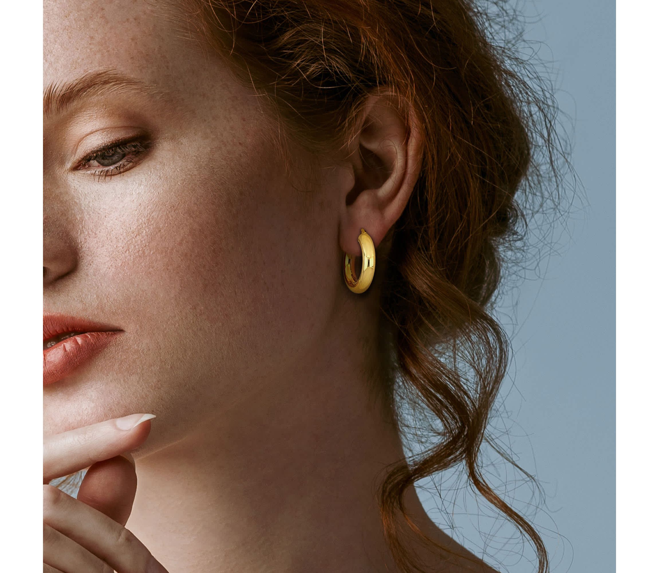 5mm Hoop Earrings in 10k Yellow Gold