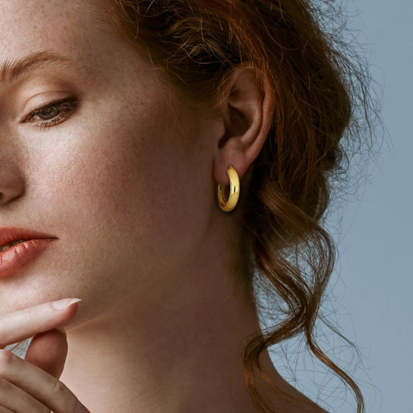 5mm Hoop Earrings in 10k Yellow Gold
