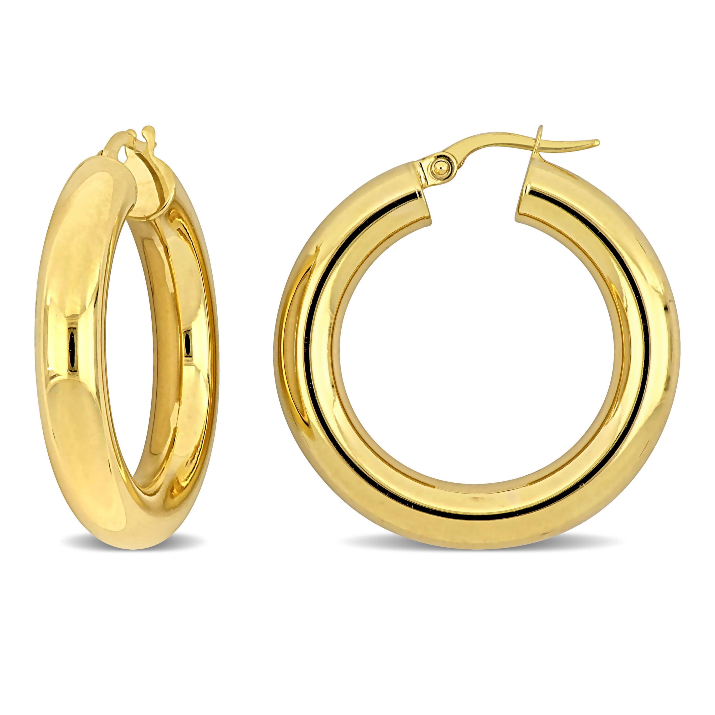29mm Hoop Earrings in 10k Yellow Gold