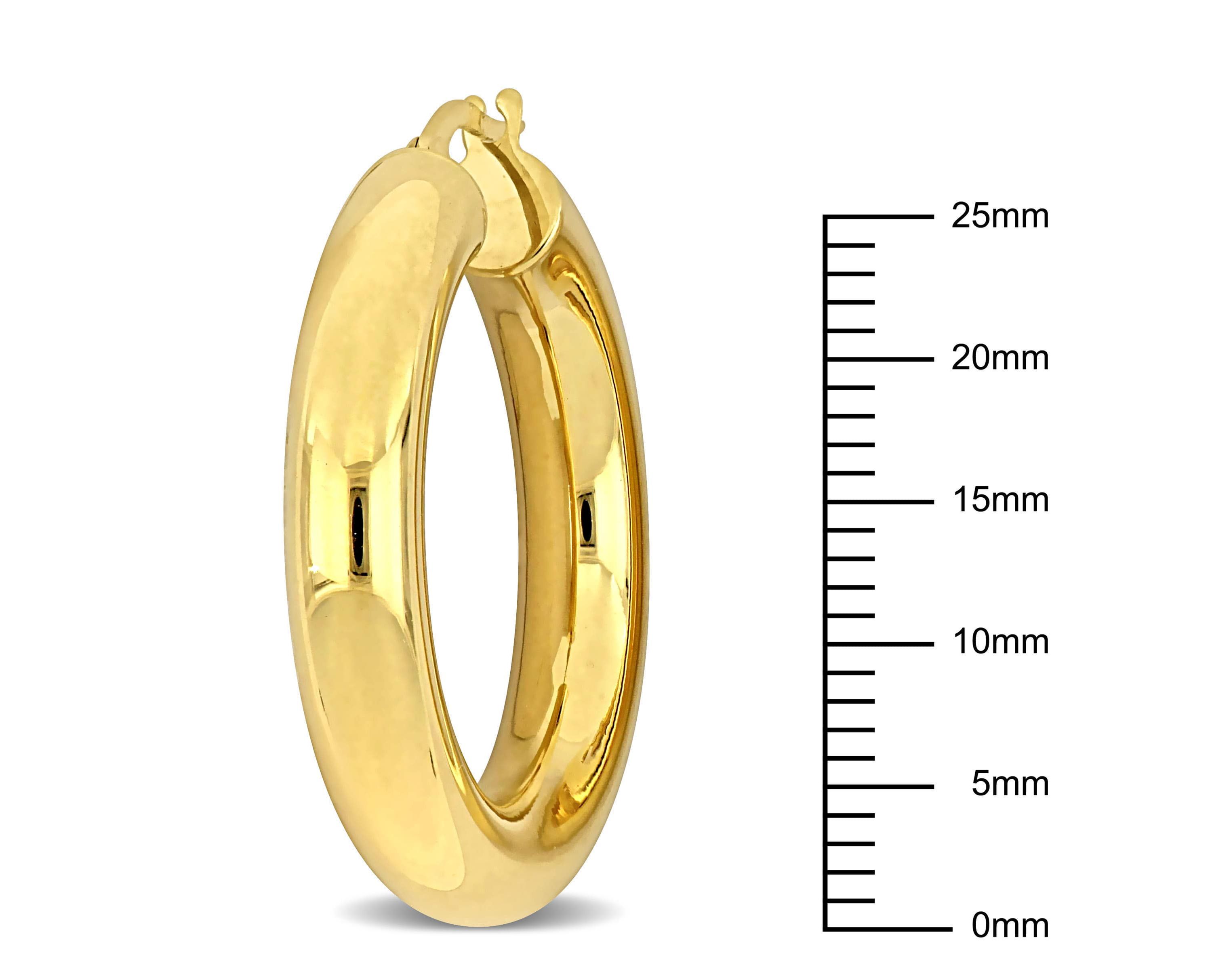 29mm Hoop Earrings in 10k Yellow Gold