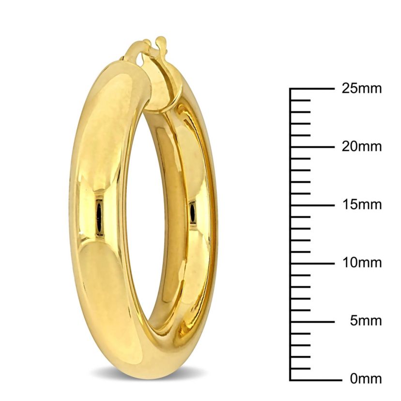29mm Hoop Earrings in 10k Yellow Gold