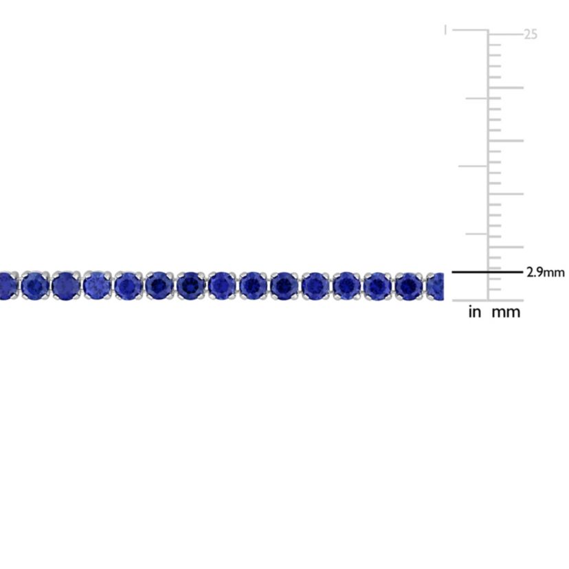 Lab Created Created Blue Sapphire Bracelet in Sterling Silver