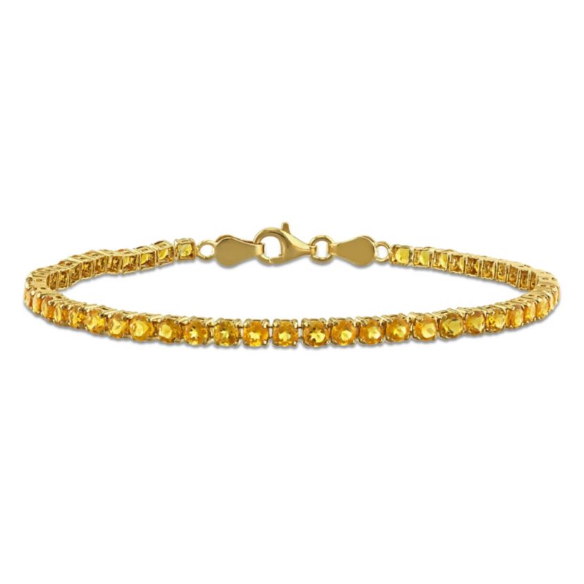 Madeira Citrine Bracelet in Yellow Plated Sterling Silver